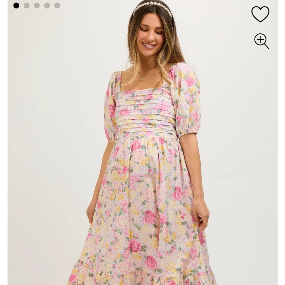 Pink blush maternity dress